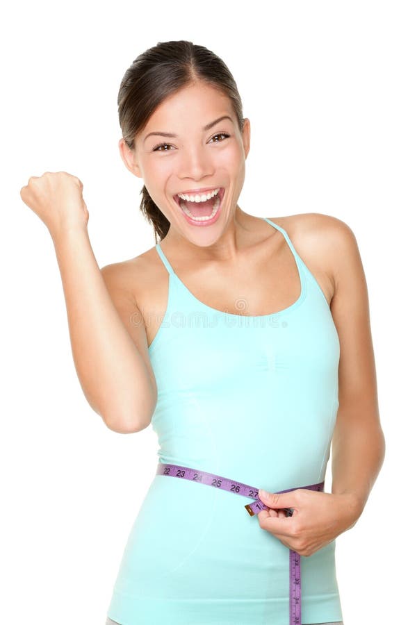 Weight loss concept woman happy royalty free stock photography Weight loss concept woman happy royalty free stock photography
