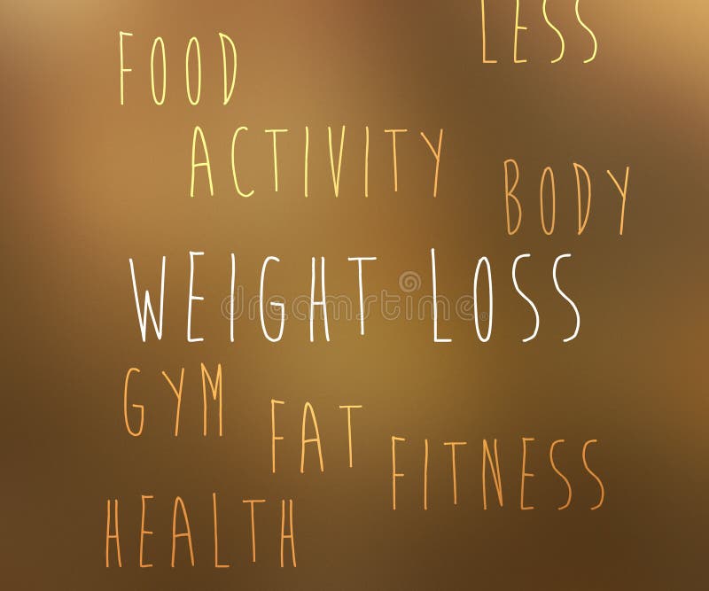 Weight Loss Tag Cloud stock illustration