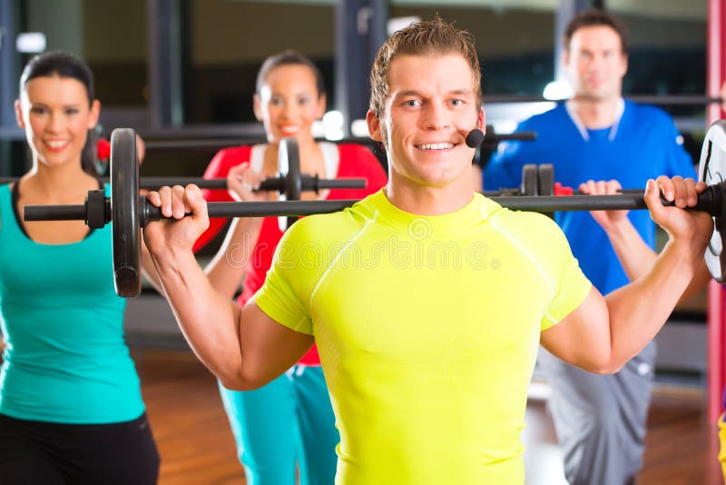 Weight Training in the Gym with Dumbbells Stock Photo Image of