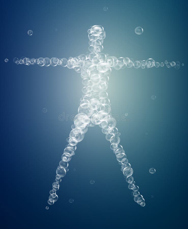 Weightless Feeling, Man Soul Concept, Light Feeling Inside, Man