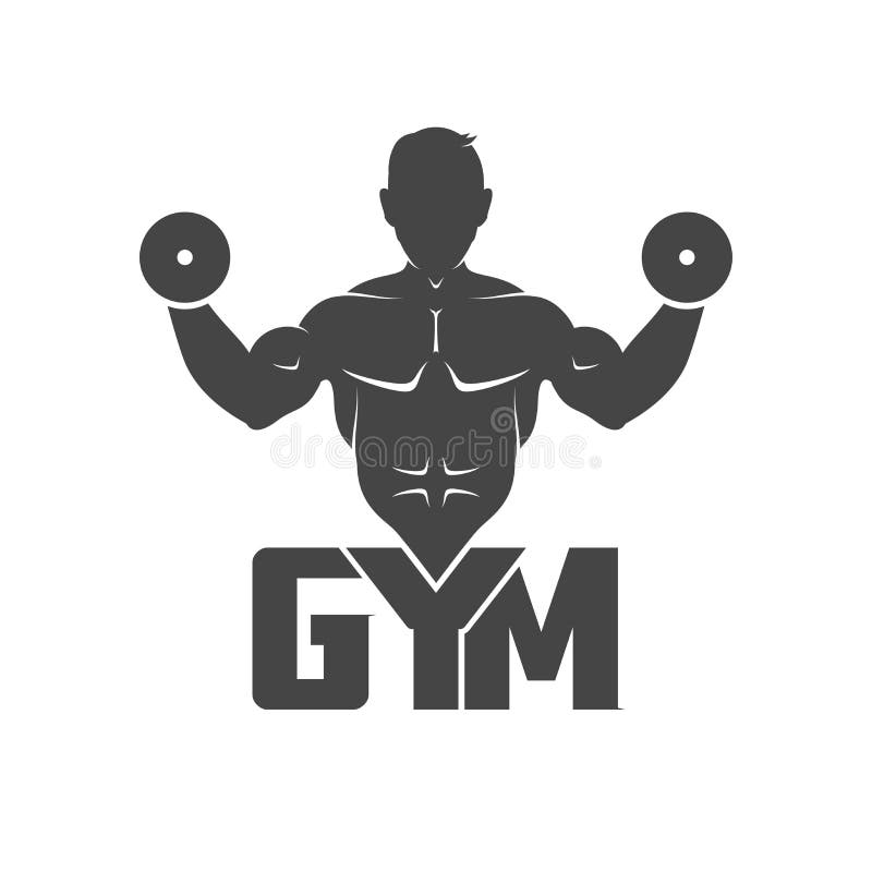 Weightlifter Silhouette. Gym Emblem. Vector Illustration Stock Vector ...