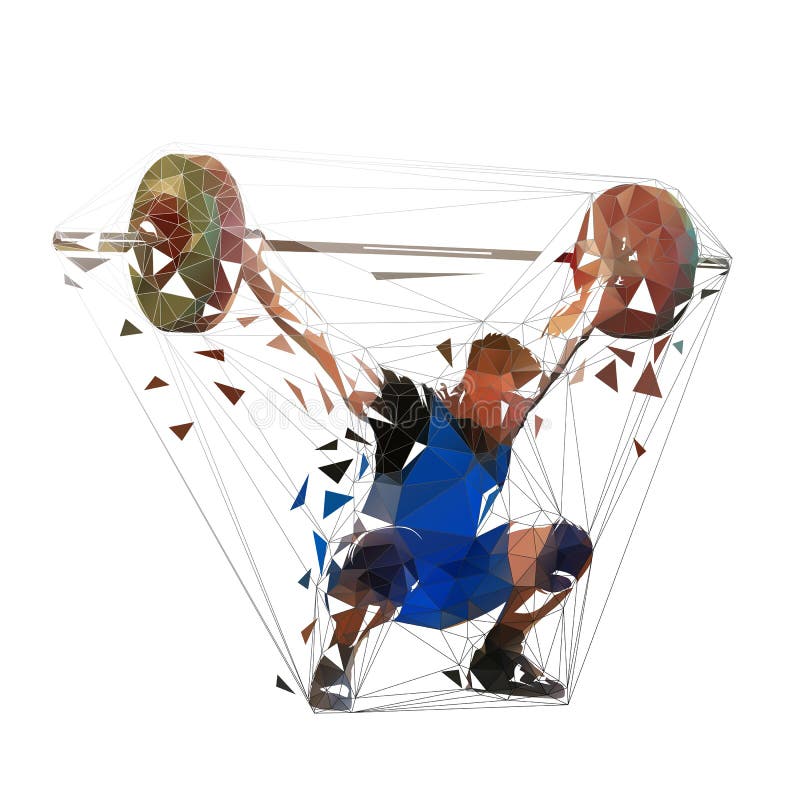Weightlifter que levanta el barbell grande Levantamiento de pesas libre illustration Weightlifter que levanta el barbell grande Levantamiento de pesas libre illustration