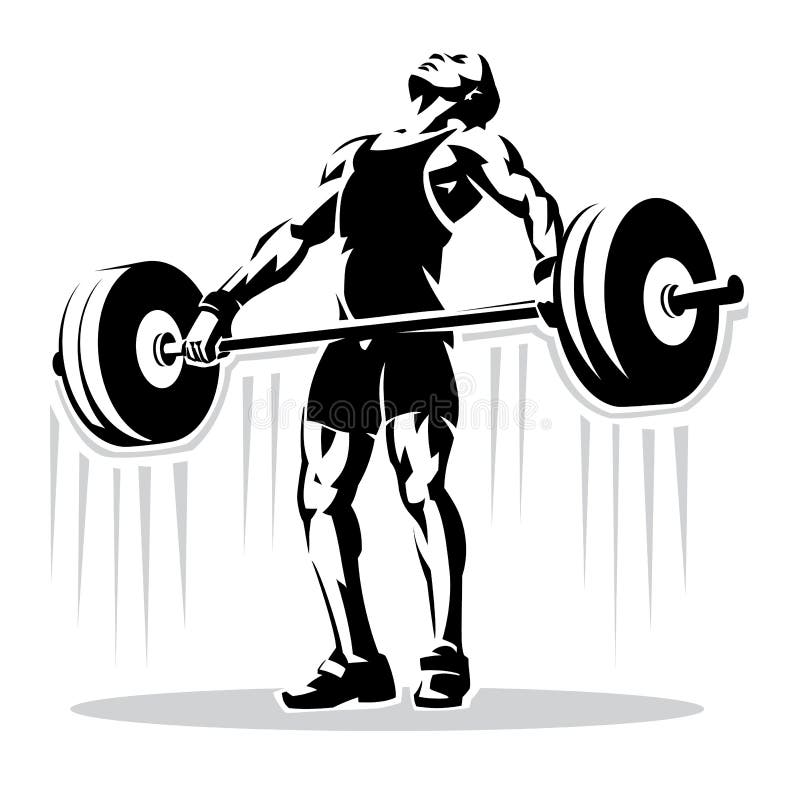 Weightlifting Equipment Drawing Stock Vector - Illustration of