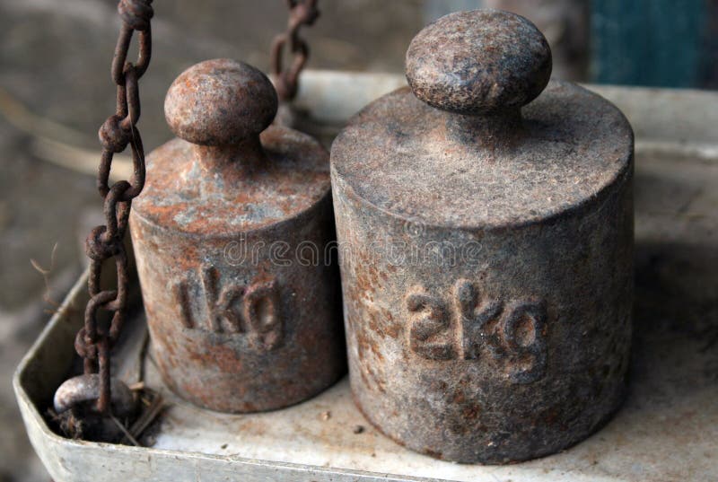 Weights for scales royalty free stock photo