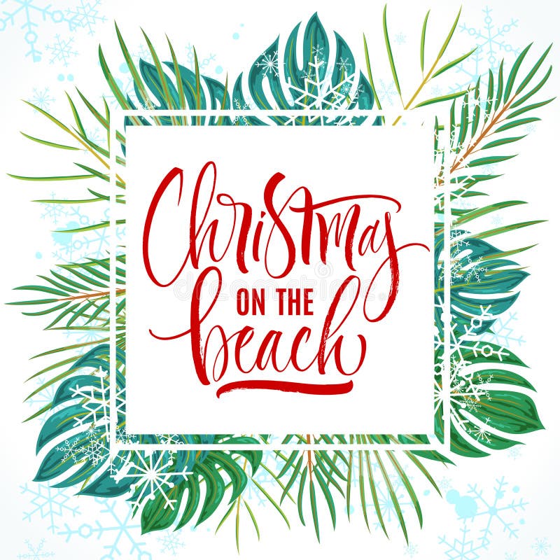 Weihnachtsdekoration am Strand lizenzfreie abbildung