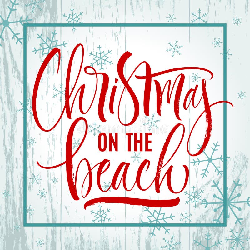 Weihnachtsdekoration am Strand stock abbildung