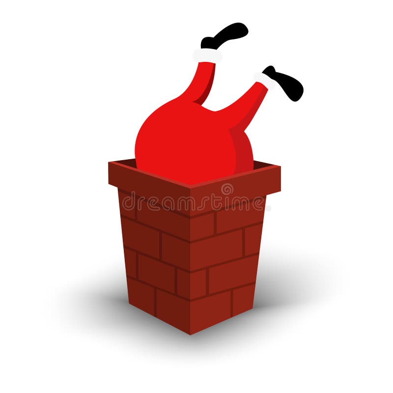 Weihnachts-Santa Claus-Charakter umgedreht im Kamin Karikaturmann im festlichen Kostüm Santa Claus Vektorweihnachten lizenzfreie abbildung Weihnachts-Santa Claus-Charakter umgedreht im Kamin Karikaturmann im festlichen Kostüm Santa Claus Vektorweihnachten lizenzfreie abbildung