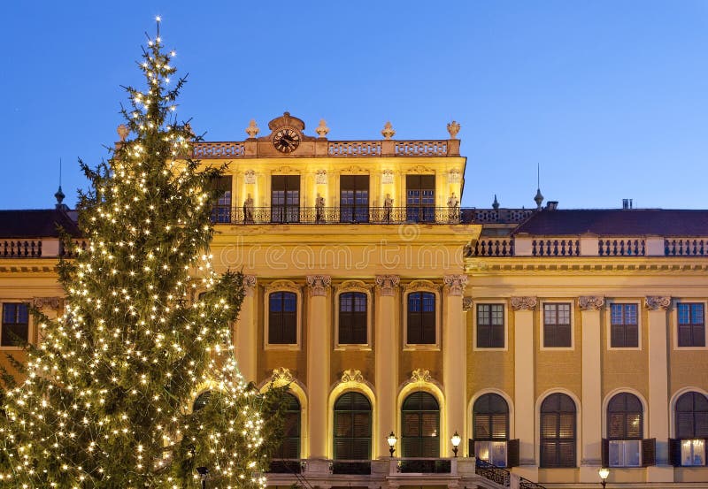 Weihnachtsangemessenes Schloss schoenbrunn, Wien