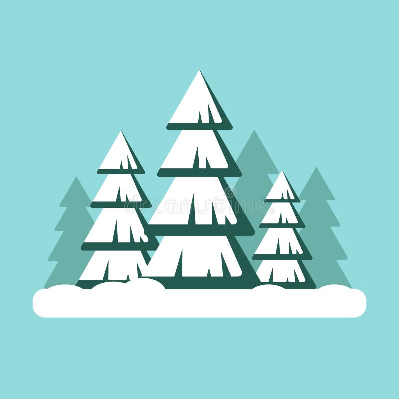 Weihnachtsbaum mit Schnee Snowy-Waldlandschaft - Vektorillustration Guten Rutsch ins Neue Jahr, Weihnachten lizenzfreie abbildung Weihnachtsbaum mit Schnee Snowy-Waldlandschaft - Vektorillustration Guten Rutsch ins Neue Jahr, Weihnachten lizenzfreie abbildung