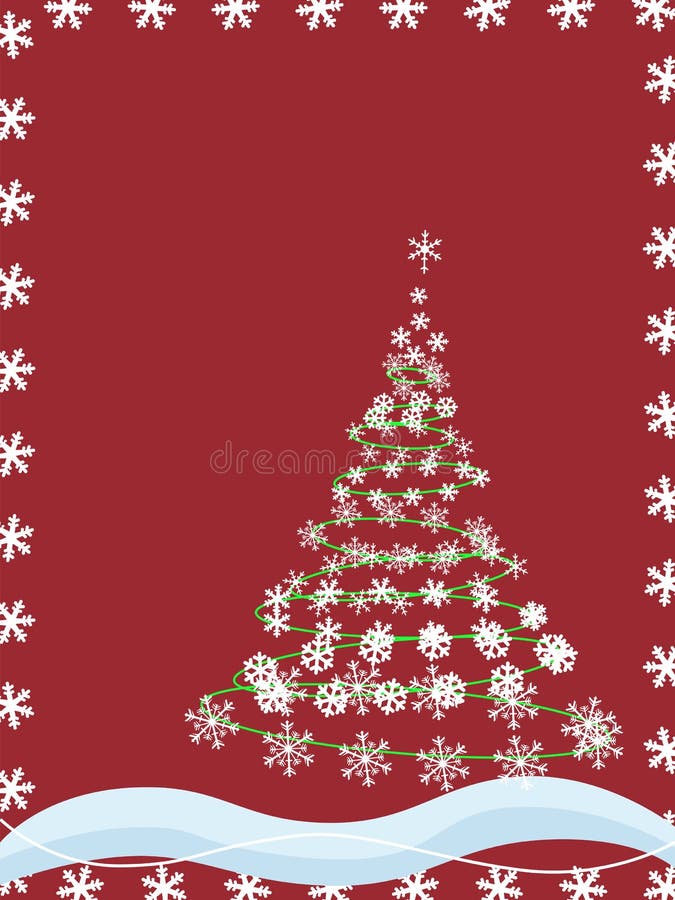 Weihnachtsbaum-Schneeflocken vektor abbildung Weihnachtsbaum-Schneeflocken vektor abbildung