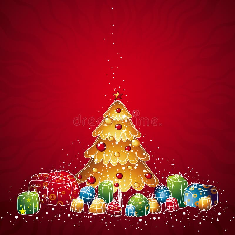 Weihnachtsbaum, Vektor stock abbildung Weihnachtsbaum, Vektor stock abbildung