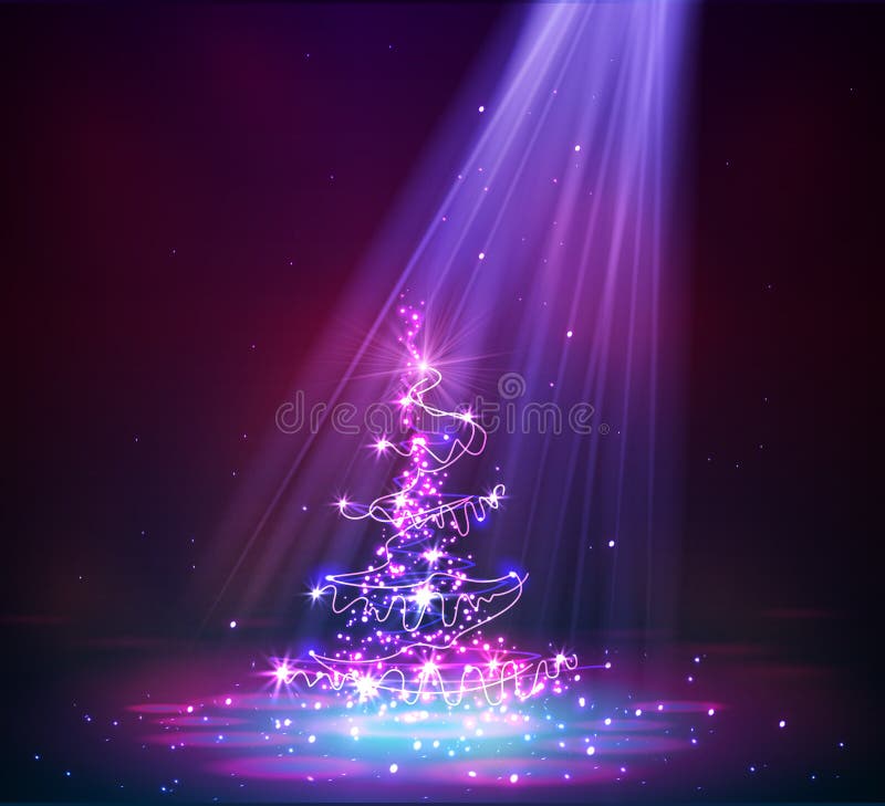 Weihnachtsbaum vom Licht vektor abbildung Weihnachtsbaum vom Licht vektor abbildung