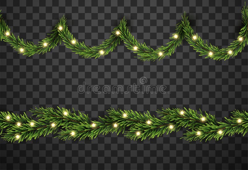 Weihnachtsbaumdekoration mit Tannenfalten und Stern auf transparentem Hintergrund