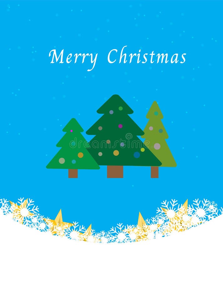 Weihnachtsbäume auf blauem Hintergrund mit Schnee stock abbildung Weihnachtsbäume auf blauem Hintergrund mit Schnee stock abbildung