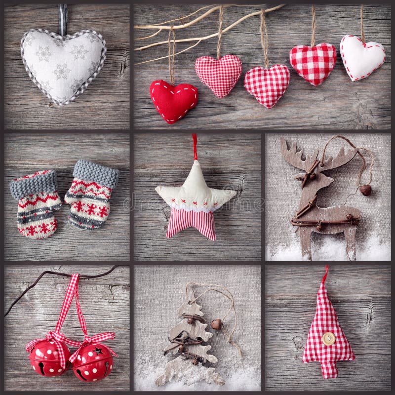 Weihnachtscollage stockbilder Weihnachtscollage stockbilder