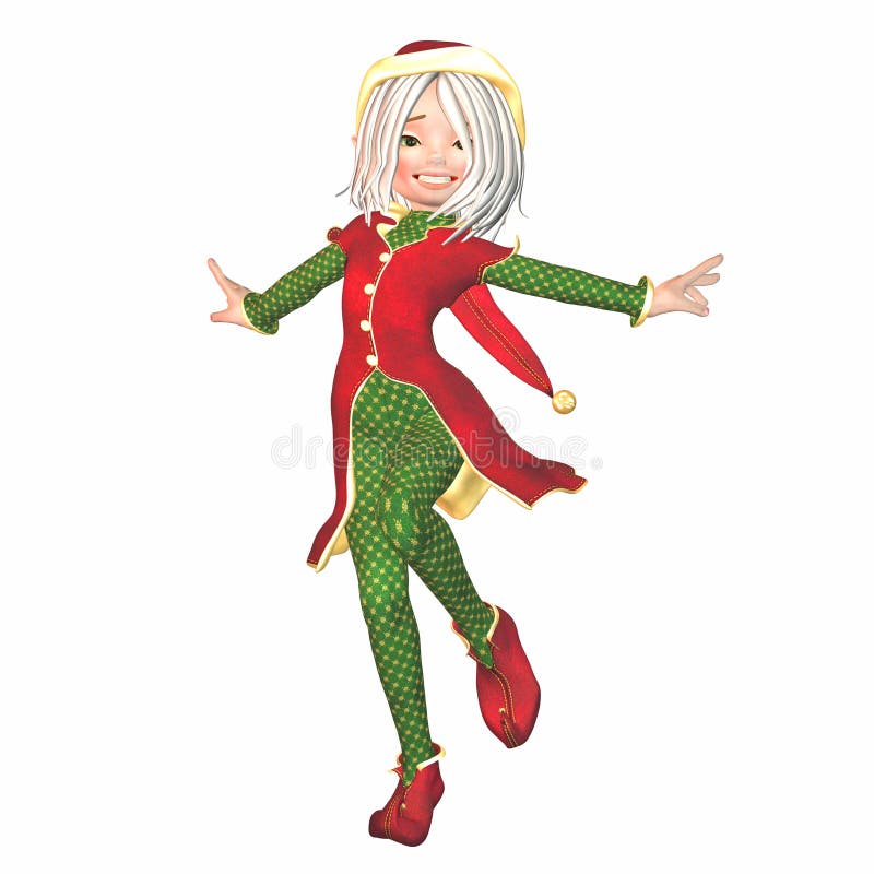 Weihnachtself stock abbildung. Illustration von tanz - 11043406