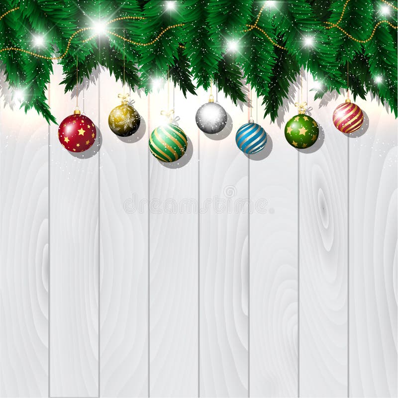 Weihnachtsflitter auf Holz vektor abbildung Weihnachtsflitter auf Holz vektor abbildung