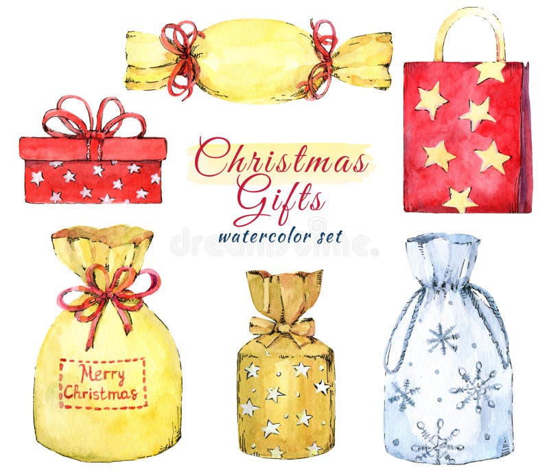 Weihnachtsgeschenkschachteln stock abbildung