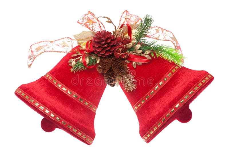 Weihnachtsglocken Getrennt Auf Weiß Stockfoto - Bild von farbe ...