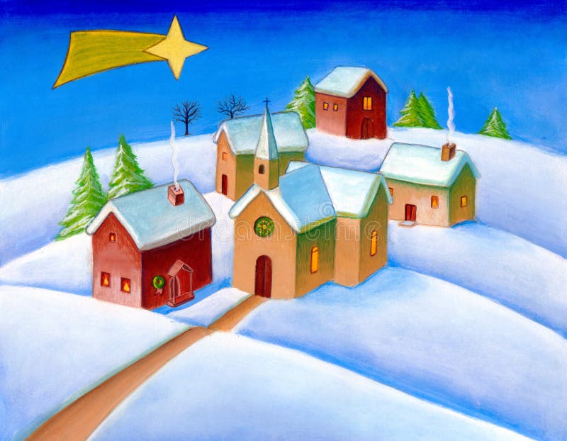 Weihnachtslandschaft lizenzfreie abbildung Weihnachtslandschaft lizenzfreie abbildung