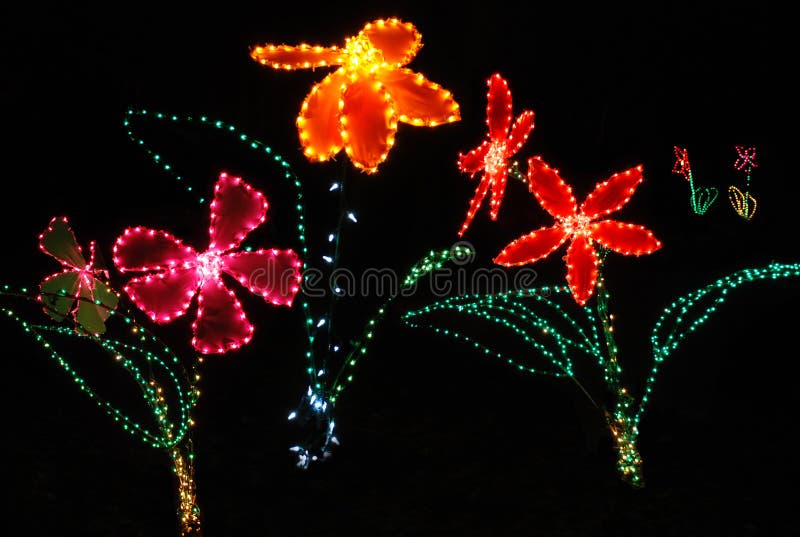 Weihnachtsleuchten geformt wie Blumen stockbilder Weihnachtsleuchten geformt wie Blumen stockbilder