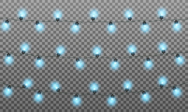 Weihnachtslichter lokalisierten Girlanden Realistische Kette beleuchtet Girlande für neues Jahr und Weihnachten Lokalisierter Bla vektor abbildung Weihnachtslichter lokalisierten Girlanden Realistische Kette beleuchtet Girlande für neues Jahr und Weihnachten Lokalisierter Bla vektor abbildung