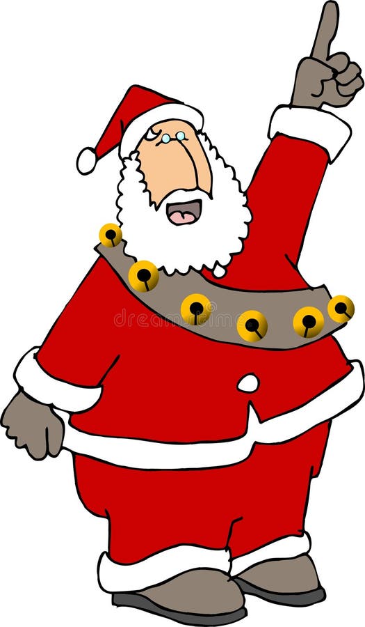 Weihnachtsmann, der oben zeigt lizenzfreie abbildung Weihnachtsmann, der oben zeigt lizenzfreie abbildung