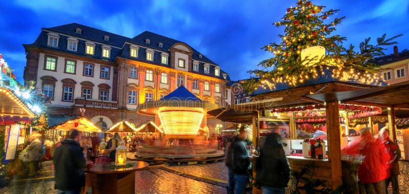Weihnachtsmarkt in Heidelberg, Deutschland stockfotografie Weihnachtsmarkt in Heidelberg, Deutschland stockfotografie