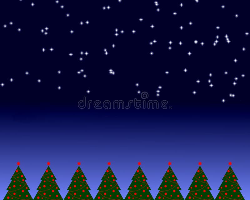 Weihnachtsnachtszene stock abbildung Weihnachtsnachtszene stock abbildung