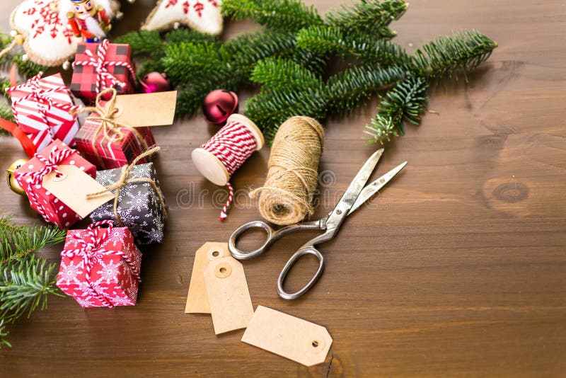 Weihnachtspakete - cadeau de Noël photo stock