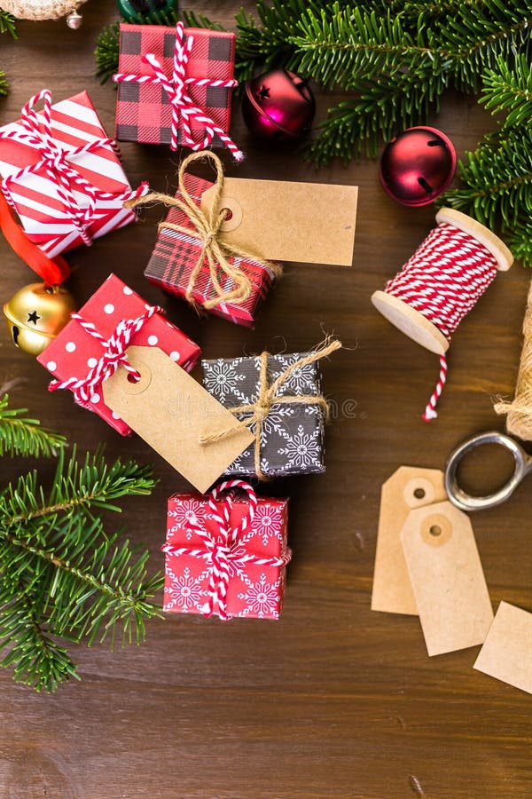 Weihnachtspakete - cadeau de Noël photographie stock libre de droits