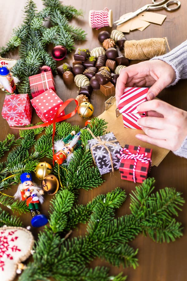 Weihnachtspakete - cadeau de Noël photographie stock