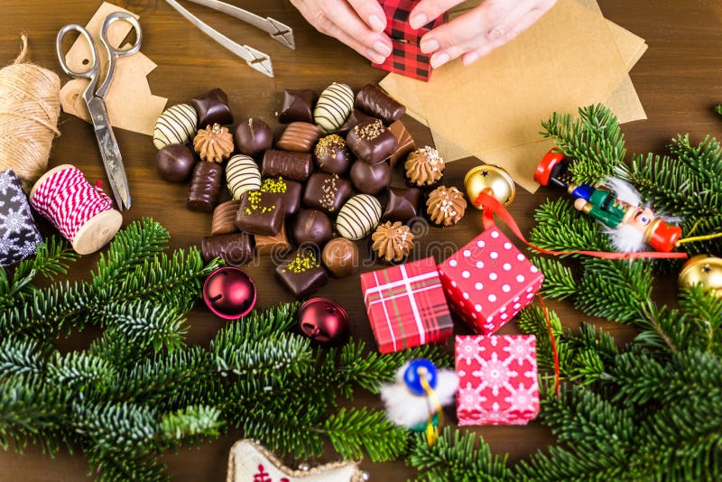 Weihnachtspakete - cadeau de Noël photographie stock