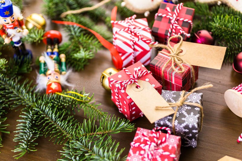 Weihnachtspakete - cadeau de Noël photographie stock libre de droits