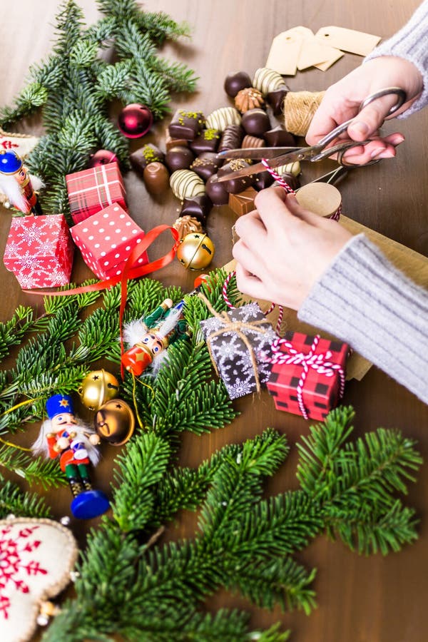 Weihnachtspakete - cadeau de Noël photo stock