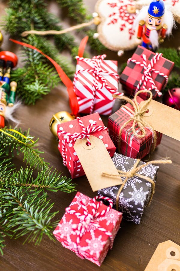 Weihnachtspakete - cadeau de Noël images libres de droits