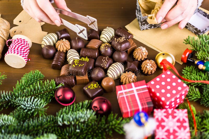 Weihnachtspakete - cadeau de Noël image libre de droits