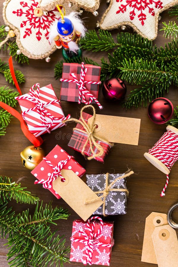 Weihnachtspakete - cadeau de Noël photo stock