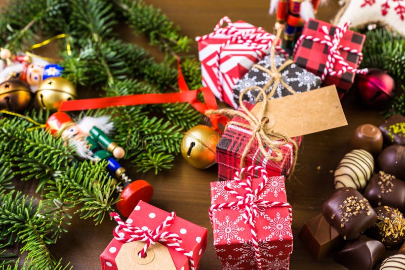 Weihnachtspakete - cadeau de Noël images libres de droits