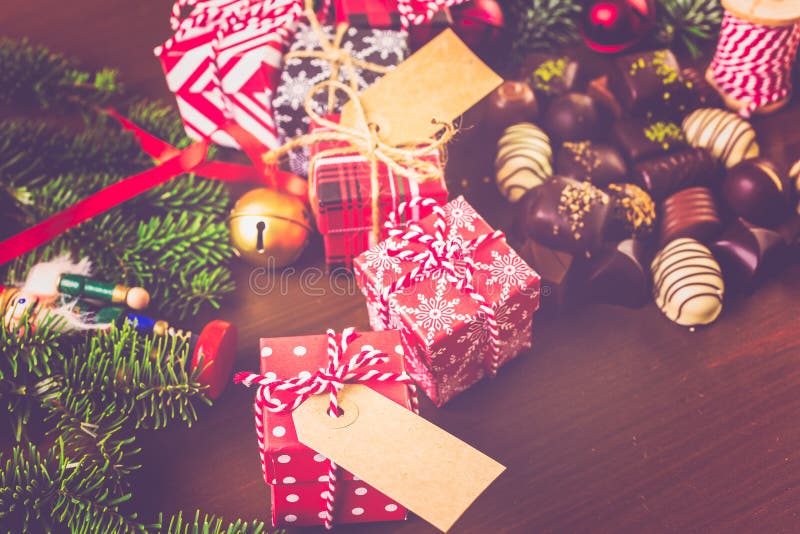 Weihnachtspakete - cadeau de Noël photo stock