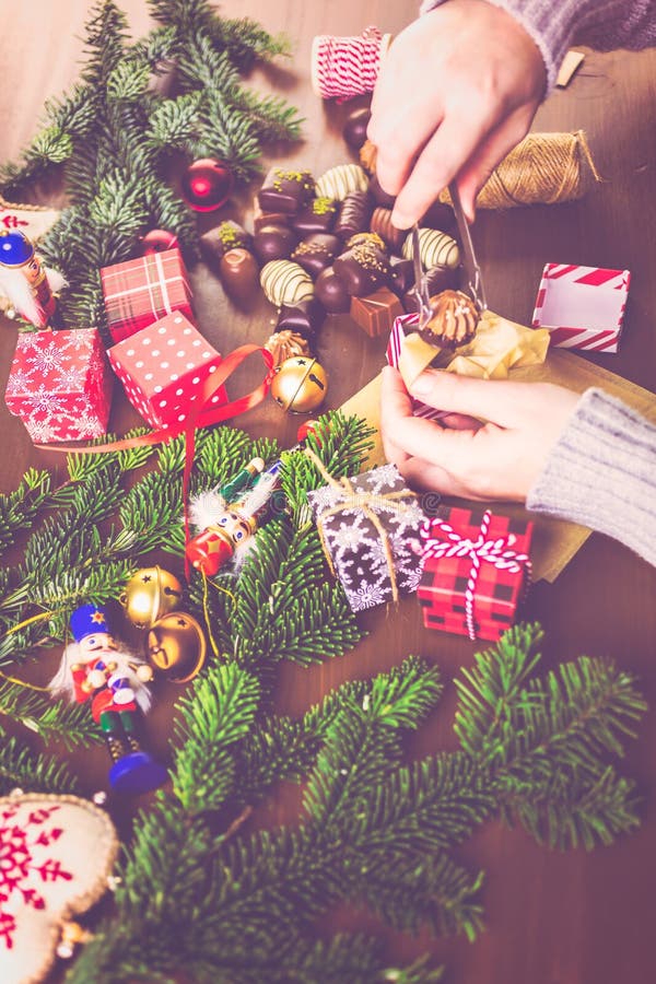 Weihnachtspakete - cadeau de Noël image libre de droits