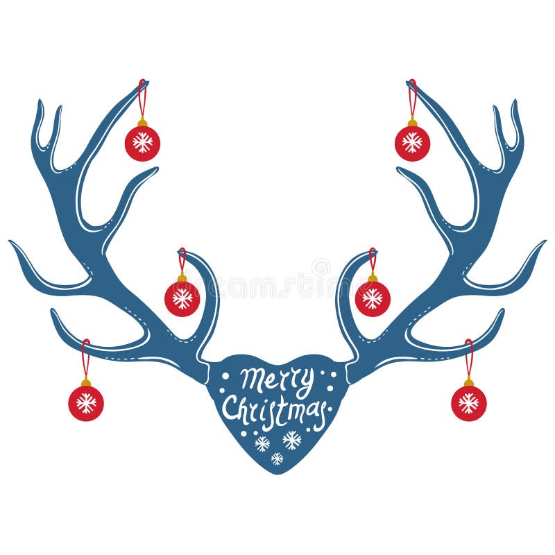 Weihnachtsrengeweihe lokalisiert auf schwarzem Hintergrund lizenzfreie abbildung Weihnachtsrengeweihe lokalisiert auf schwarzem Hintergrund lizenzfreie abbildung