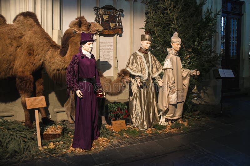 Weihnachtsszene in der Kathedrale die niederländische Stadt von Den Bosch stockbilder Weihnachtsszene in der Kathedrale die niederländische Stadt von Den Bosch stockbilder