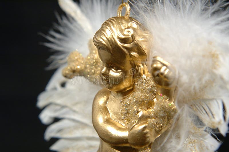 Weihnachtsverzierung - goldener Engel, Teil IV stockfotos Weihnachtsverzierung - goldener Engel, Teil IV stockfotos
