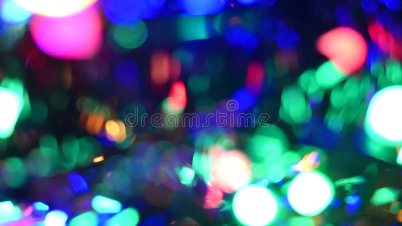 Weihnachtszusammenfassungshintergrund verlieren den Fokus bokeh Sammelsurium unscharfe schöne brillante beleuchten coleidoscope stock video