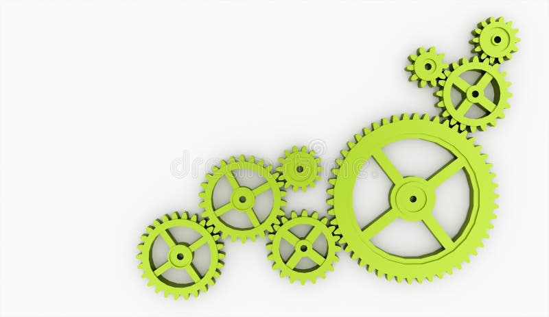 Weinig groene geïsoleerde toestellen stock illustratie Weinig groene geïsoleerde toestellen stock illustratie