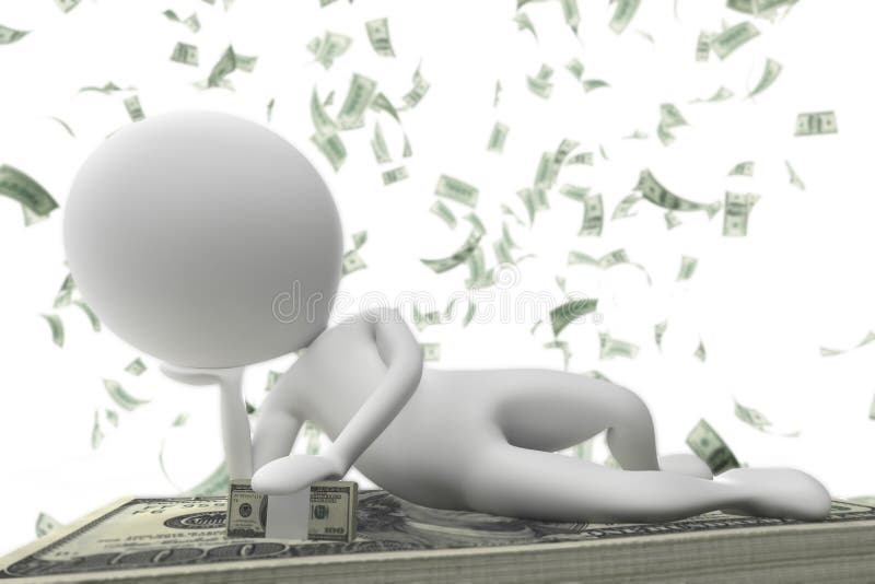 Kleine rijke zakenman royalty-vrije illustratie