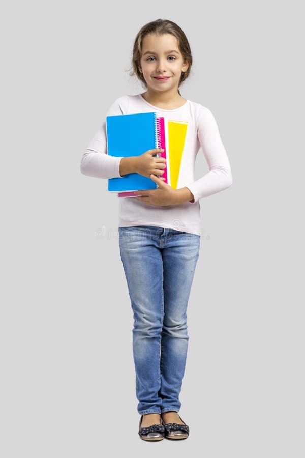Weinig studentenmeisje stock afbeeldingen Weinig studentenmeisje stock afbeeldingen