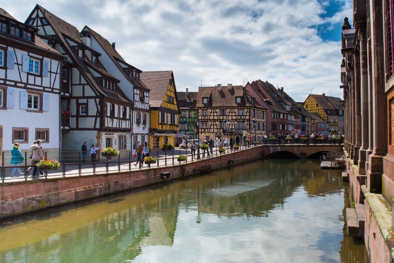 Kleine Venetië in Colmar, Frankrijk royalty-vrije stock afbeelding