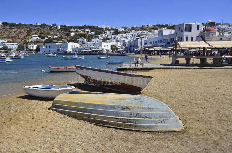 Klein Venetië Mykonos stock foto